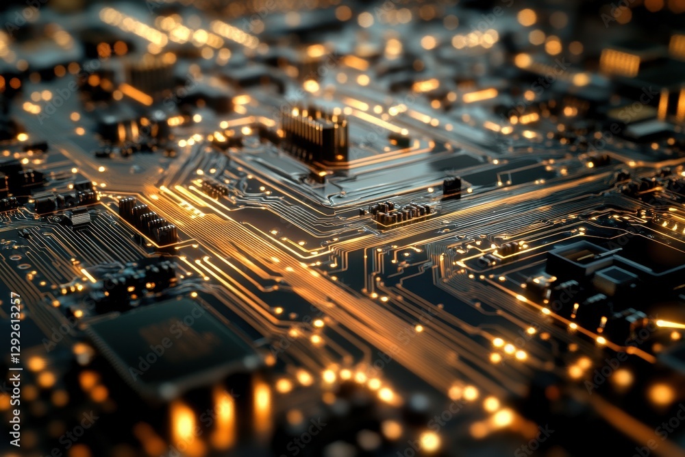 Obraz premium Exploring engineering marvels a complex network of electrical circuits technology lab digital artwork high-tech environment close-up view innovation in engineering