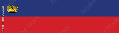 Free Download Liechtenstein flag long banner digital vector illustration - GFXLoad