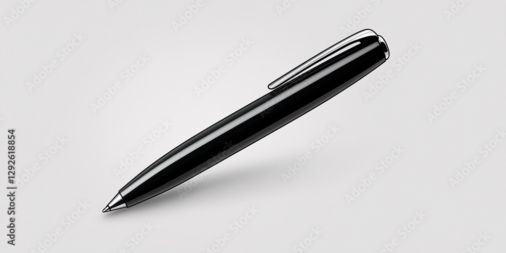 sleek black pen on clean background for creative projects and designs sleek black pen on clean background for creative projects and designs