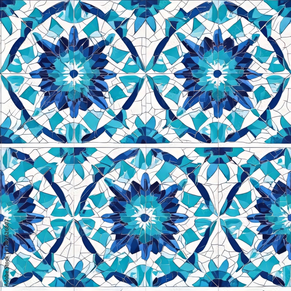 Stunning Blue and White Mosaic Tile Pattern Stunning Blue and White Mosaic Tile Pattern