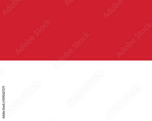 Free Download Monaco flag official size and color standards vector illustration - GFXLoad