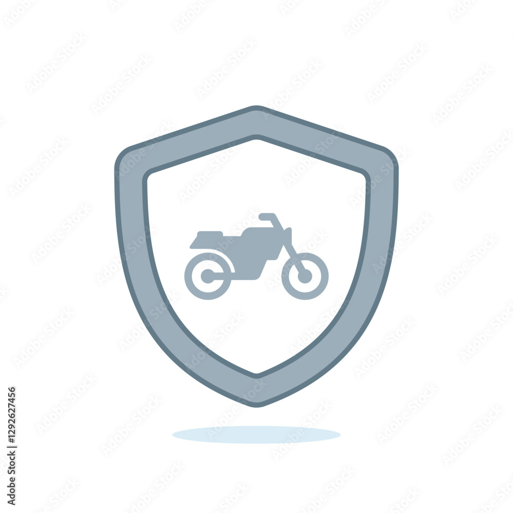 Fototapeta premium Vector Motorcycle Protection Shield Illustration