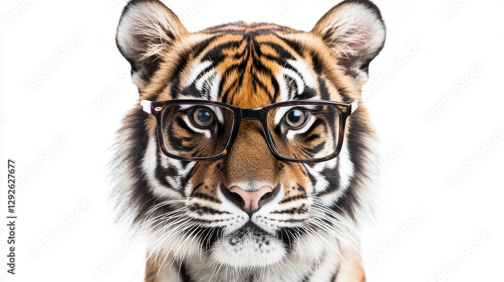 tiger wearing glasses tiger wearing glasses