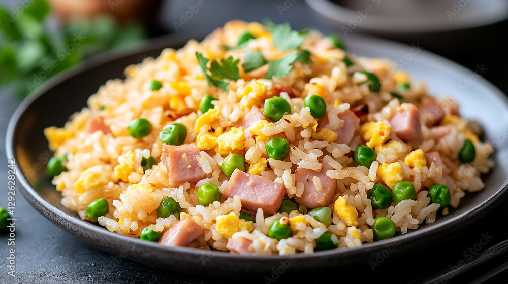 ham and peas fried rice asian cuisine recipe food egg eat meal dish tasty lunch plate yummy ham and peas fried rice asian cuisine recipe food egg eat meal dish tasty lunch plate yummy
