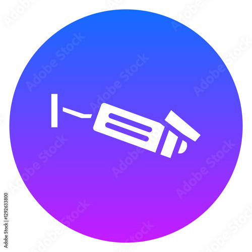 Gradient Glyph CCTV Camera Square Icon