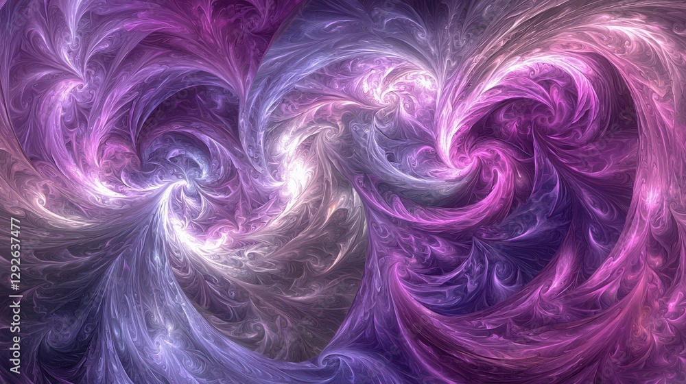 Fototapeta premium bstract neon waves in purple and pink