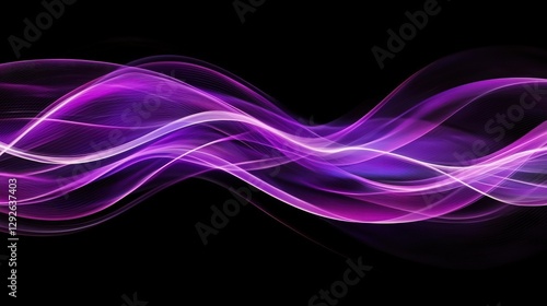 bstract neon waves in purple and pink