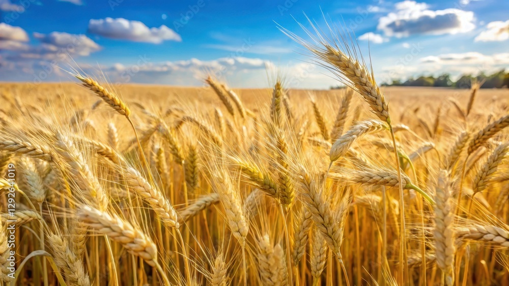 A vast field of triticale grain swaying gently in the breeze on a sunny day, triticale, grains, triticale, grains, outdoor A vast field of triticale grain swaying gently in the breeze on a sunny day, triticale, grains, triticale, grains, outdoor
