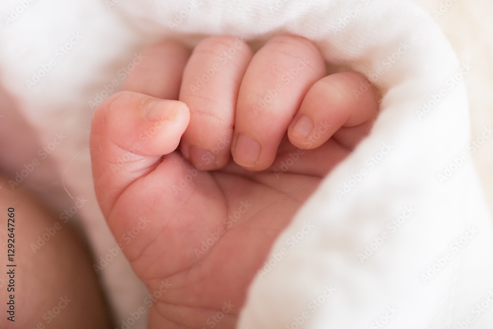 Little newborn baby hands and fingers close up Little newborn baby hands and fingers close up
