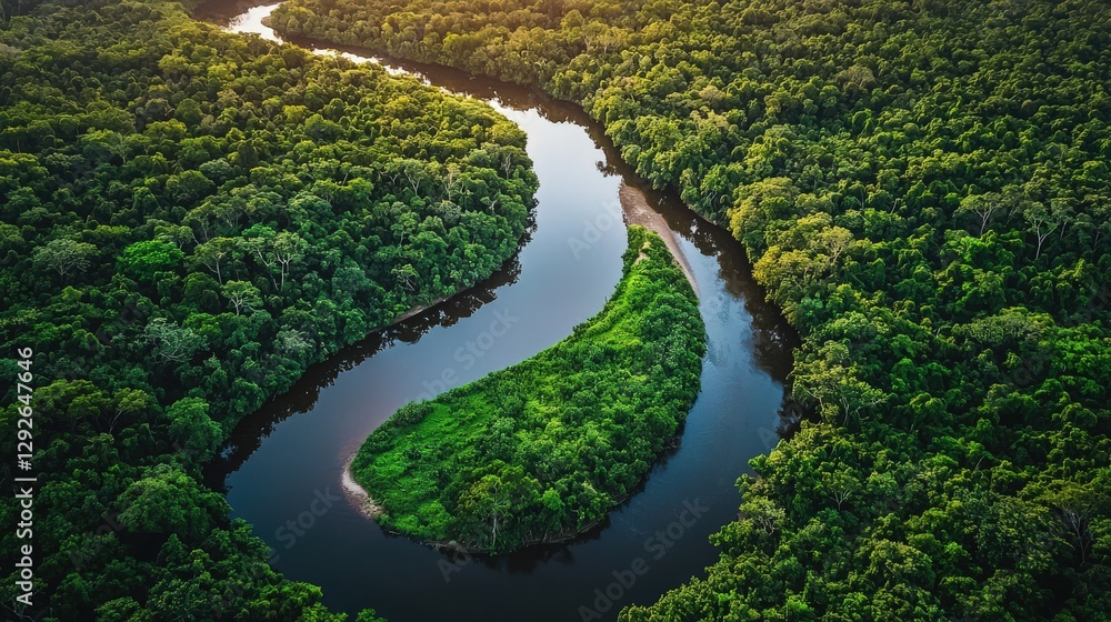 drone view of a winding river through a lush landscape drone view of a winding river through a lush landscape