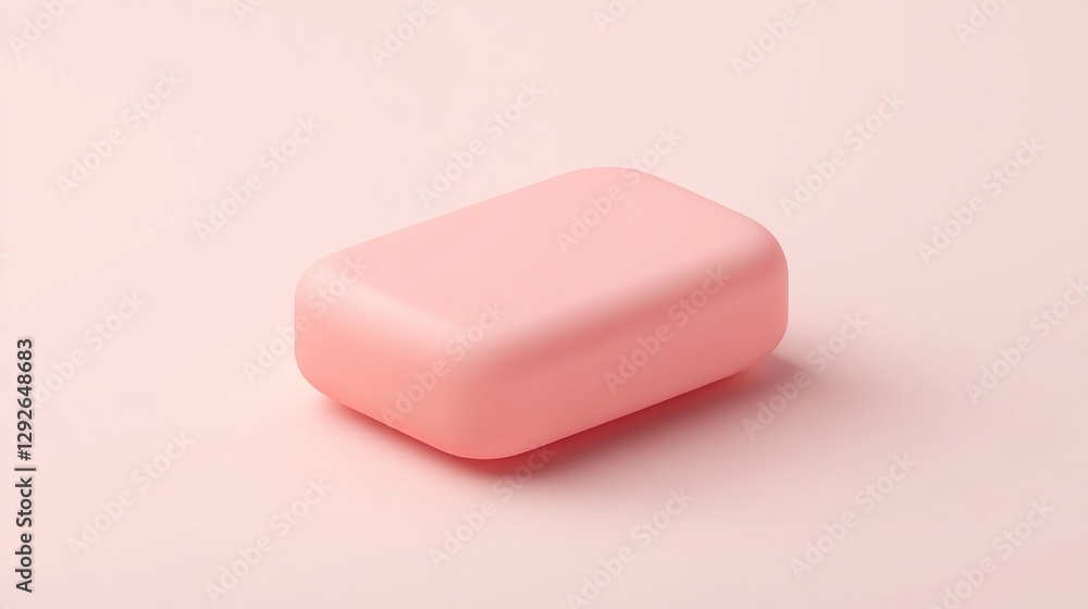 Pink rectangular object on pastel background Pink rectangular object on pastel background
