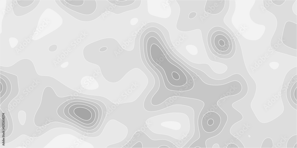 Abstract pattern with lines. Abstract sea map geographic contour map and topographic contours map background. Black and white wave Seamless abstract white papercut background  