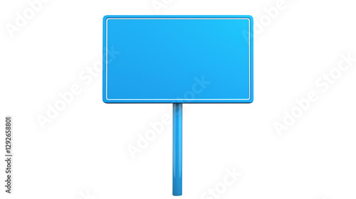 Wallpaper Mural Blue blank sign on pole, suitable for customizable messages and advertisements isolated on transparent white background, clipping path Torontodigital.ca