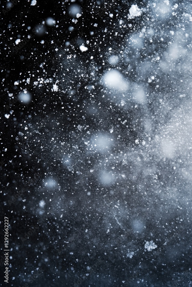 Obraz premium A frosty winter wonderland background with snowflakes falling gently