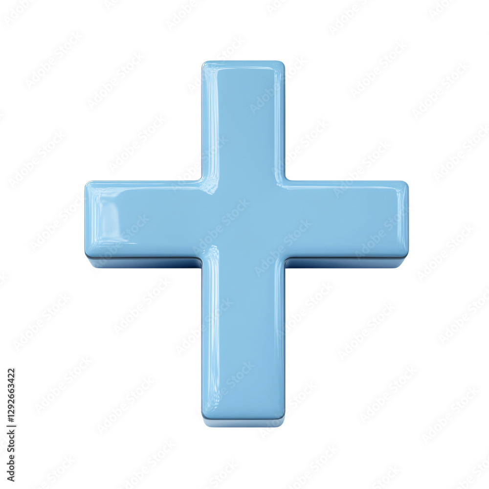 Blue Cross Icon: A clean and simple representation of a blue cross, symbolizing positivity and healthcare, designed with a smooth, glossy finish. Blue Cross Icon: A clean and simple representation of a blue cross, symbolizing positivity and healthcare, designed with a smooth, glossy finish.