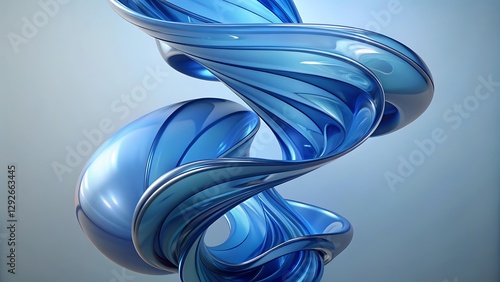 shapes dynamic background. 3d rendering. Abstract glass shapes blend with Chromatic dispersion effect. 3d render. Abstract detailed futuristic shape on violet background. Minimal geometric background 