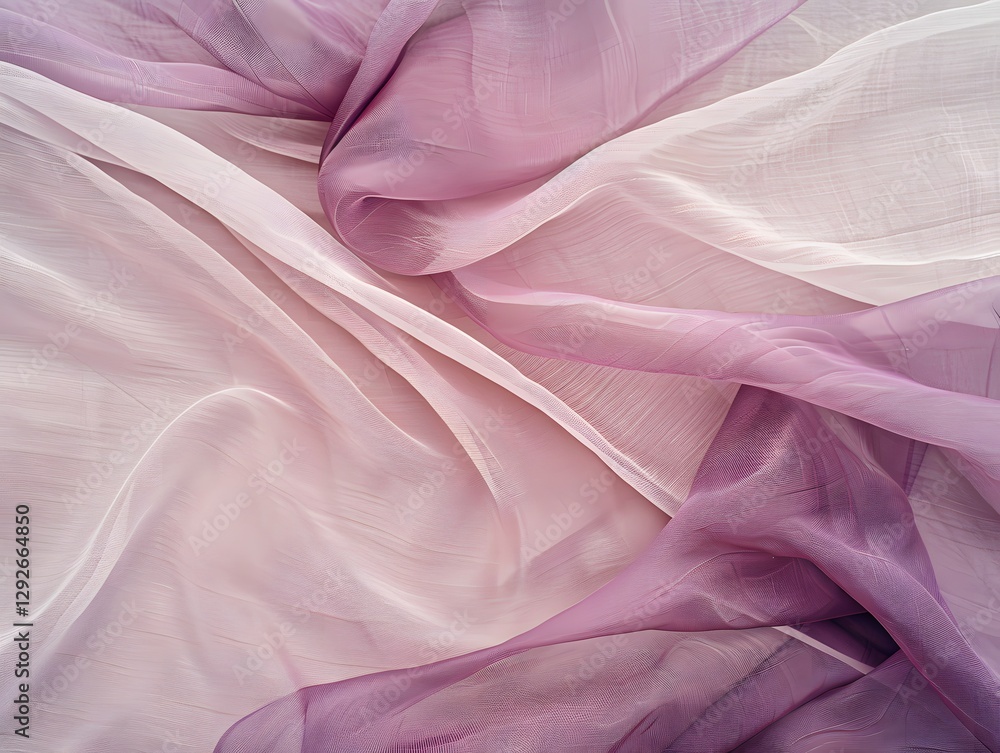 Obraz premium Elegant textile photography flowing fabrics and soft light from an overhead perspective