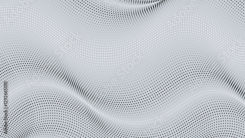 Abstract halftone dots. Halftone wave dots background. vector