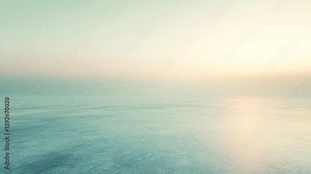 Fototapeta premium Serene Tranquil Ocean at Dawn with Soft Pastel Sky and Water