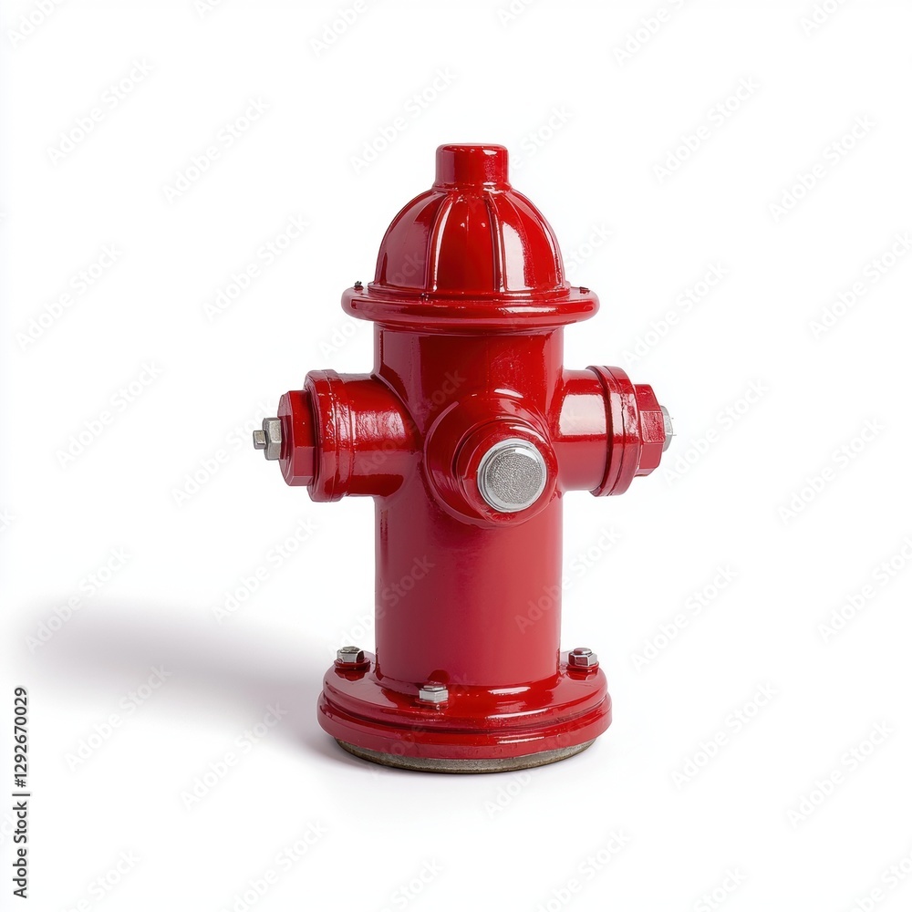 Red fire hydrant on a white background Red fire hydrant on a white background