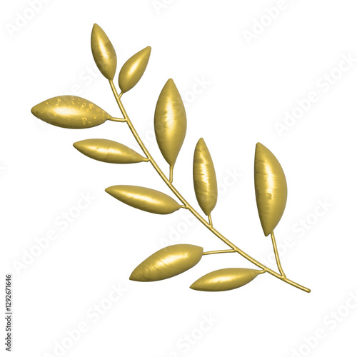 3d rendered Golden grass for Design Elements