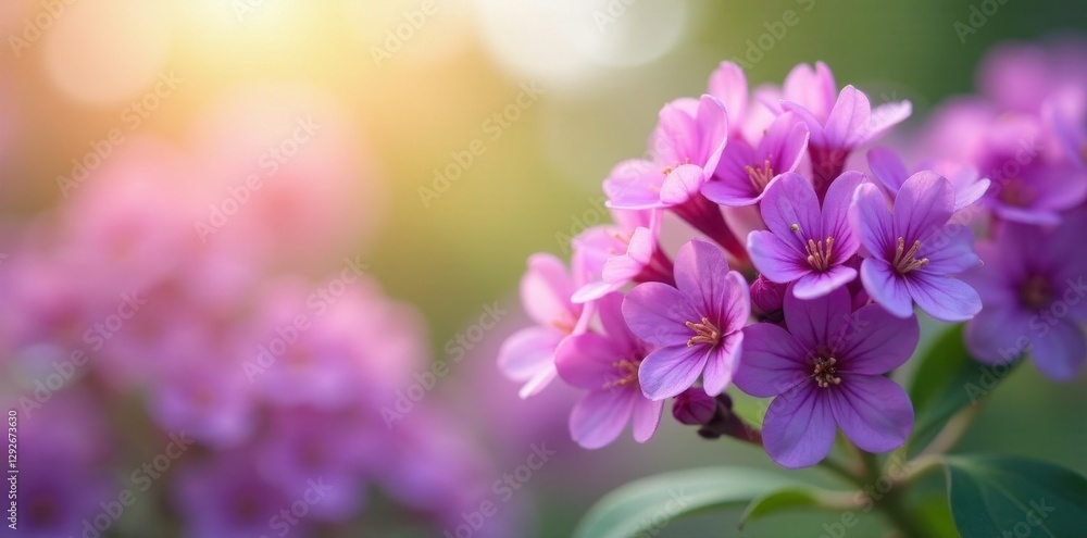 Clusters of tiny purple Aubrieta flowers against a bright backdrop , delicate, design, vibrant Clusters of tiny purple Aubrieta flowers against a bright backdrop , delicate, design, vibrant
