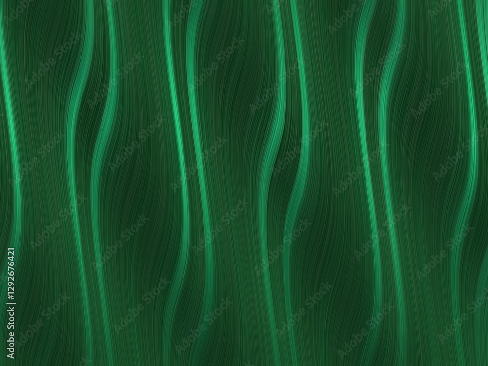 Obraz premium Abstract wavy green background with flowing lines.
