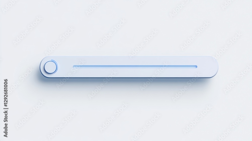 Fototapeta premium Light Blue Slider Control on White Background
