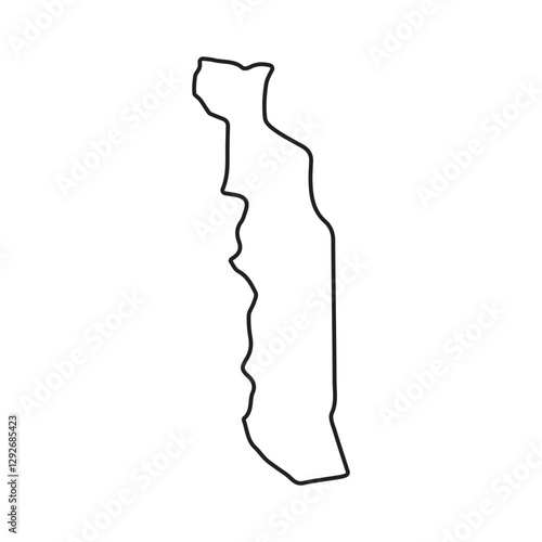 map of Togo line icon