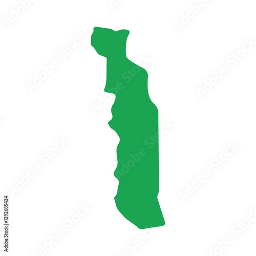 map of Togo green icon
