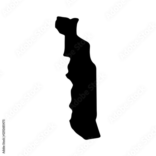 map of Togo glyph icon