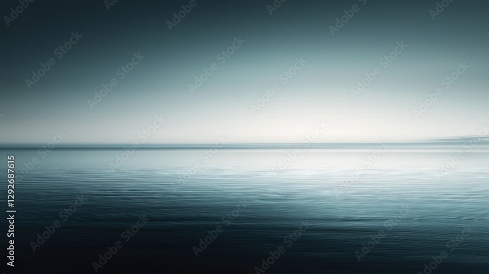 Tranquil Minimalist Seascape with Soft Shades of Blue and Grey Tranquil Minimalist Seascape with Soft Shades of Blue and Grey