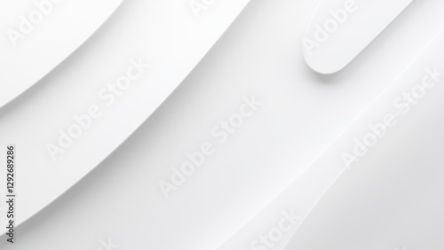 Abstract white carbon fiber texture with overlapping curved layers creating a modern and sleek design.