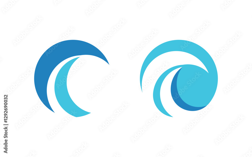 Water wave Sport swimming Vector Logo design Template Water wave Sport swimming Vector Logo design Template