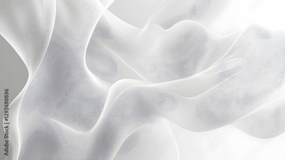 Obraz premium abstract elegant flowing satin fabric with soft shadows and highlights, creating a dreamy atmosphere