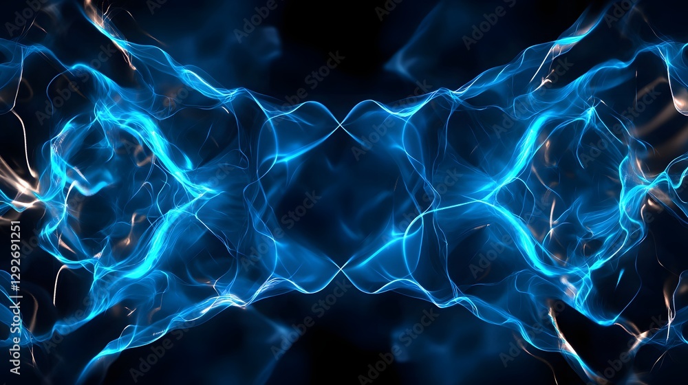 Obraz premium abstract blue energy background, mirroring a powerful and dynamic force