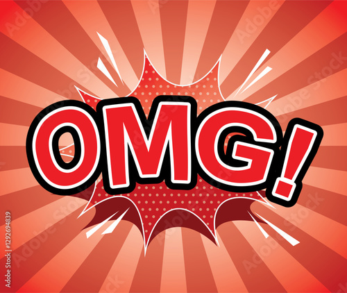 Vector omg speech bubble