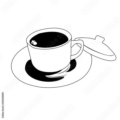 Savoring a rich cup of coffee, perfect for any moment of relaxation.