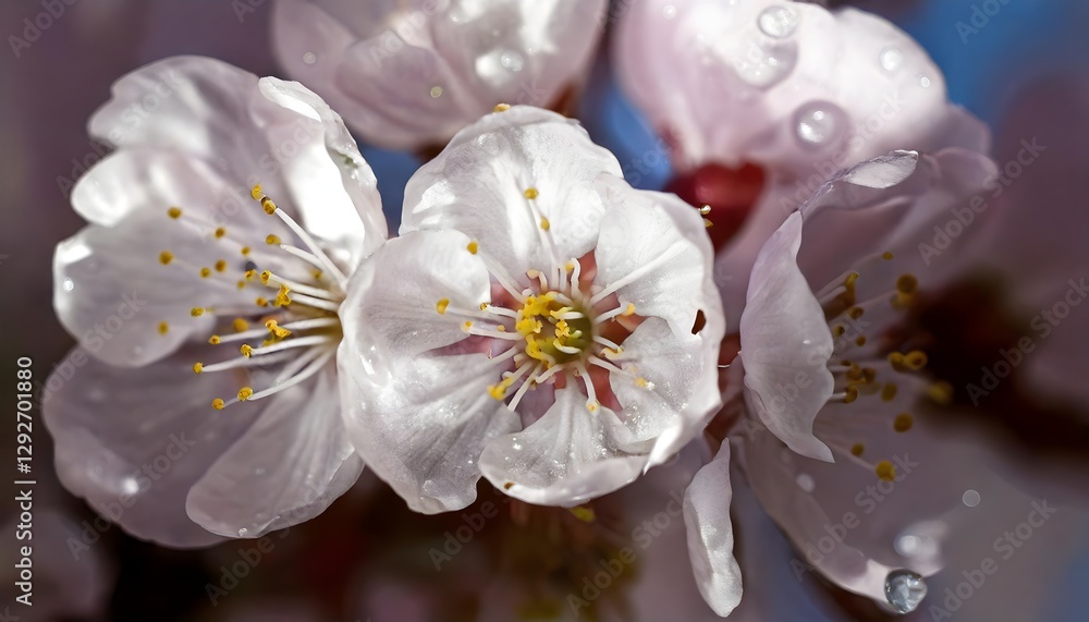 Spring cherry blossom macro shot, soft pastel pink petals. Spring cherry blossom macro shot, soft pastel pink petals.