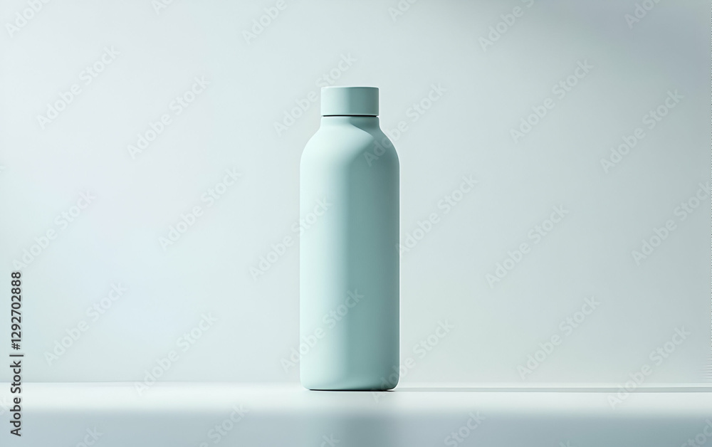 A minimalist water bottle in a soft pastel color, showcasing modern design and sustainable lifestyle choices. A minimalist water bottle in a soft pastel color, showcasing modern design and sustainable lifestyle choices.