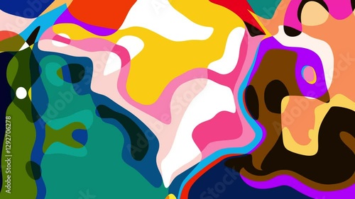 Colorful abstract psychedelic fluid background for summer music festival	