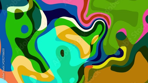 Colorful abstract psychedelic fluid background for summer music festival	