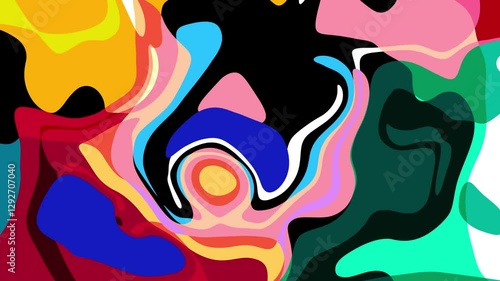 Colorful abstract psychedelic fluid background for summer music festival	