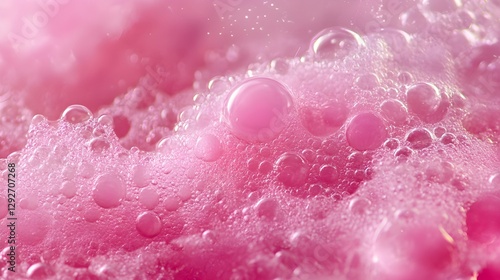 Wallpaper Mural Close-Up of Pink Soap Bubbles Creating a Foam Abstract Texture Torontodigital.ca