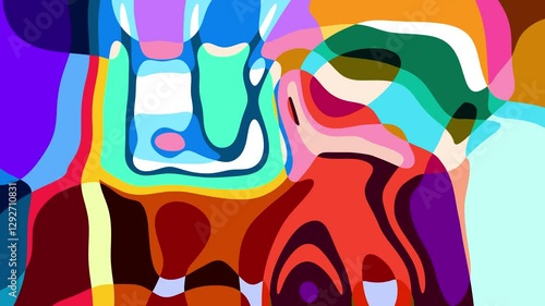 Colorful abstract psychedelic fluid background for summer music festival	