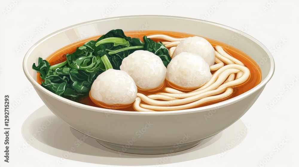 Boat noodles with fish balls and greens, floating in an invisible bowl, isolated on a plain background. --chaos 20 --ar 16:9 --quality 2 --v 6.1 Job ID: 3f7f2718-dbc7-4102-a353-e4f00ba0c416 Boat noodles with fish balls and greens, floating in an invisible bowl, isolated on a plain background. --chaos 20 --ar 16:9 --quality 2 --v 6.1 Job ID: 3f7f2718-dbc7-4102-a353-e4f00ba0c416