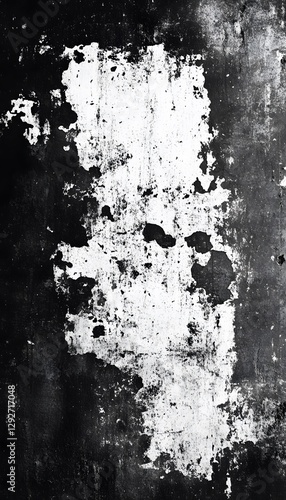 Wallpaper Mural Abstract grayscale image of peeling paint on a grunge wall Torontodigital.ca