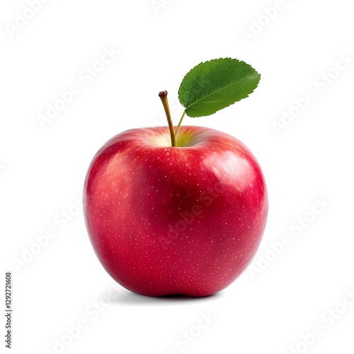 Isolated with white background about red apple