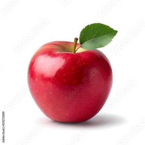 Isolated with white background about red apple