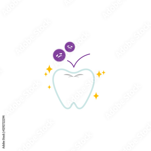 色素沈着や虫歯予防した歯のイラスト